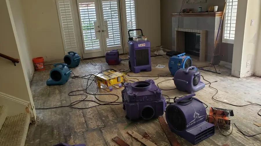 Drying equipment set after water damage in Enfield, CT
