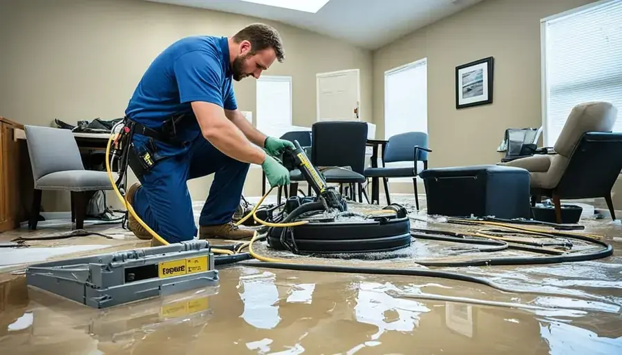 Technician running extraction equipment in Enfield, CT