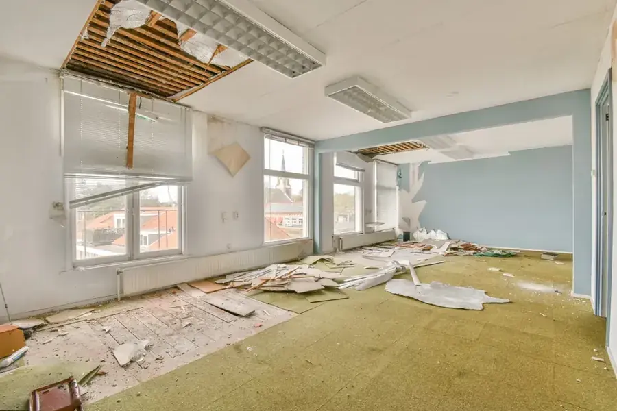 Ceiling leak water damage in an Enfield, CT home